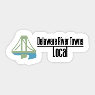 Delaware River Towns Local Logo - Black Text Sticker